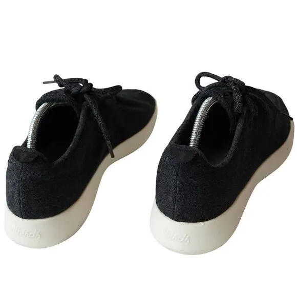 Allbirds Men's Wool Runners Lace Up Running Sneakers True Black Cream Sole 11