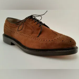 ALLEN EDMOND Big Sur suede wingtip Oxford dress shoes brown size 11D