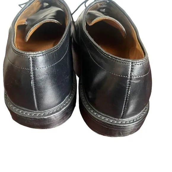Allen Edmonds Black Dress Shoes 11 D Leather Cap Toe Oxford Hillcrest Laces JN23