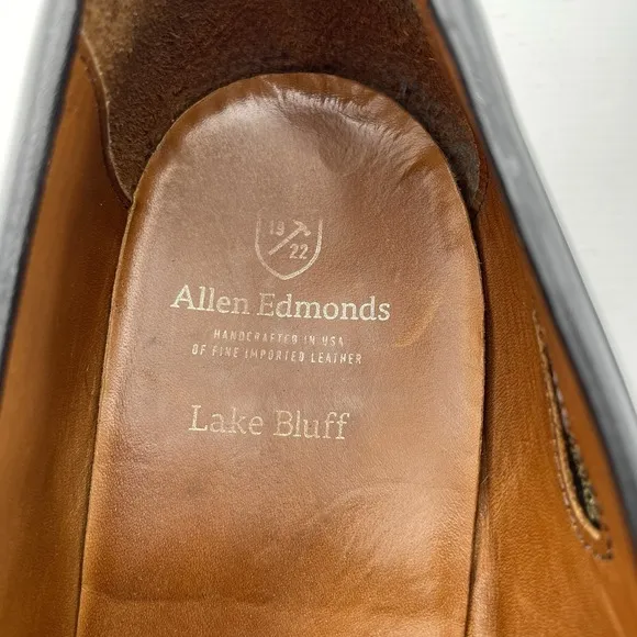 ALLEN EDMONDS Mens Casual Dress Shoes Woven Leather Penny Loafers Size 10 D
