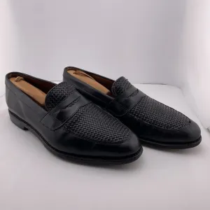 ALLEN EDMONDS Mens Casual Dress Shoes Woven Leather Penny Loafers Size 10 D
