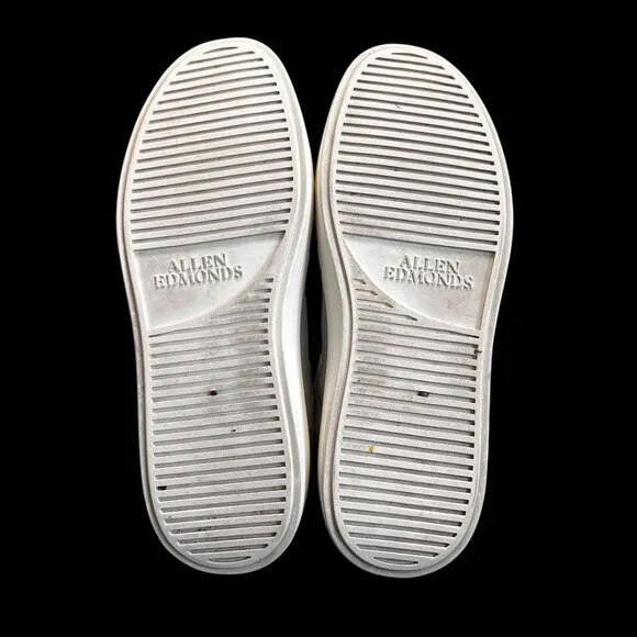Allen Edmonds Owen White Leather Sneakers Mens Size 11 D