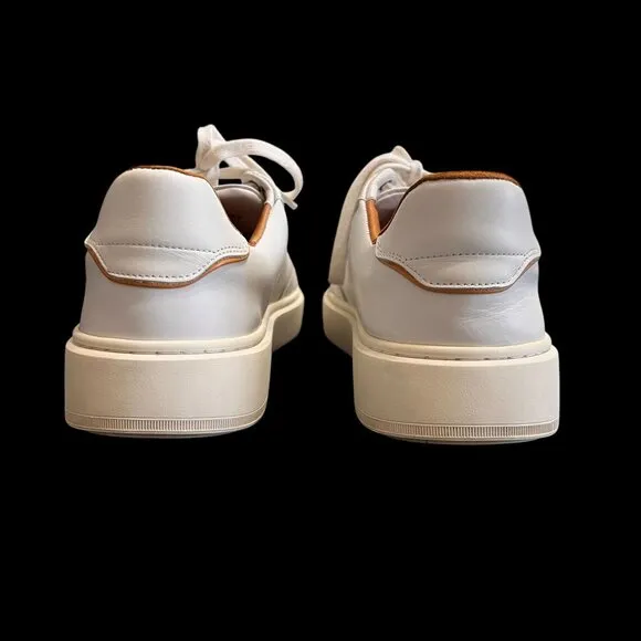 Allen Edmonds Owen White Leather Sneakers Mens Size 11 D