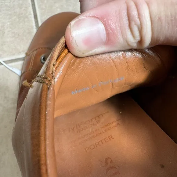 Allen Edmonds Porter Men’s 11 D Leather Casual Sneakers Brown Derby Shoes