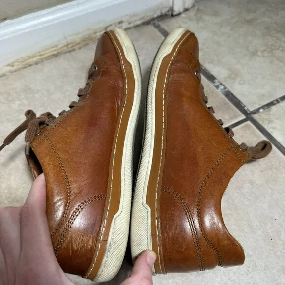 Allen Edmonds Porter Men’s 11 D Leather Casual Sneakers Brown Derby Shoes