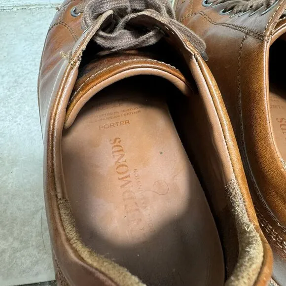 Allen Edmonds Porter Men’s 11 D Leather Casual Sneakers Brown Derby Shoes