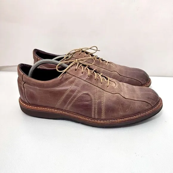 Allen Edmonds Voyager Oxford Brown Leather Casual Walking Dress Career Shoes 14B