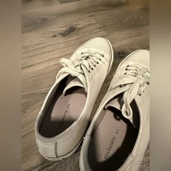 AllSaints Dillon Mens Shoes Gray Size US 10M RIGG LOW TOP CANVAS EUR(43)