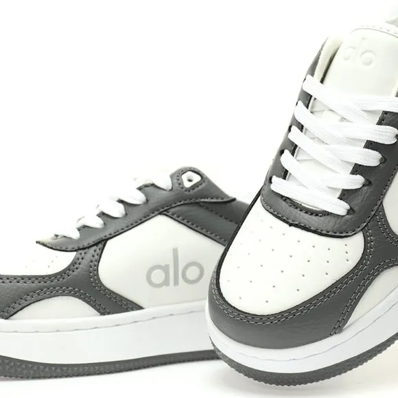 Alo Yoga Casual Sports Skateboard Shoes Gray And White