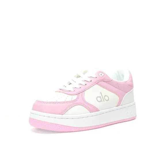 Alo Yoga Casual Sports Skateboard Shoes Pink And White