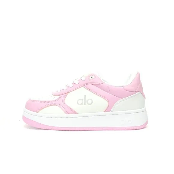 Alo Yoga Casual Sports Skateboard Shoes Pink And White