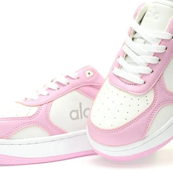 Alo Yoga Casual Sports Skateboard Shoes Pink And White