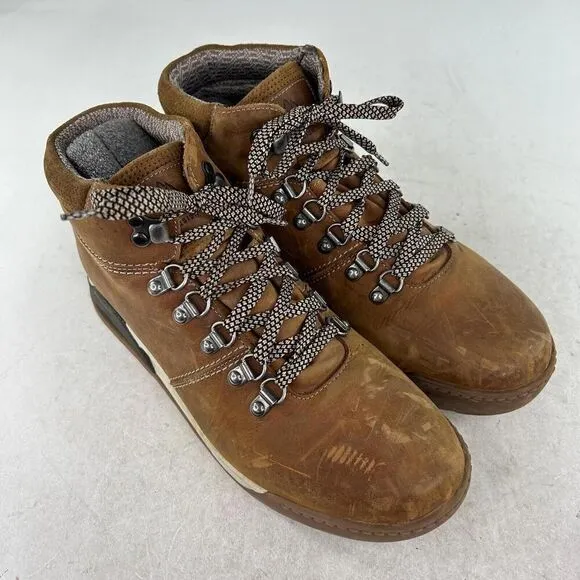 Alpine Design Womens Leather Hiking Boots US 9.5 fiamnata Lace-Up Brown boot