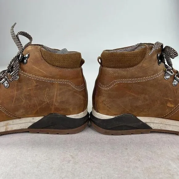 Alpine Design Womens Leather Hiking Boots US 9.5 fiamnata Lace-Up Brown boot