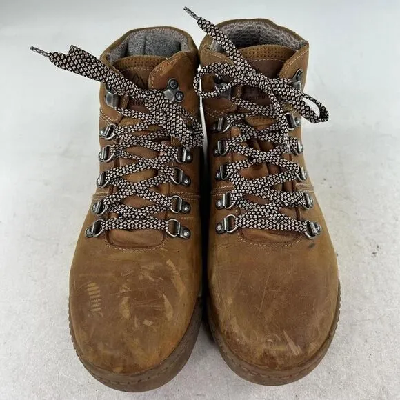 Alpine Design Womens Leather Hiking Boots US 9.5 fiamnata Lace-Up Brown boot
