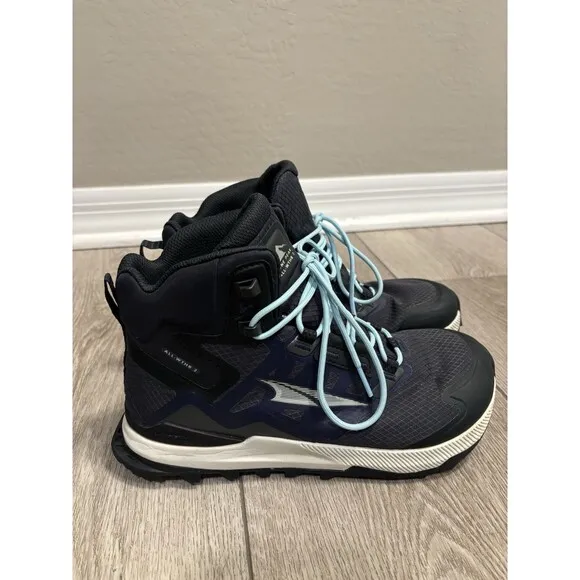 Altra Lone Peak All-WTHR 2 Women's Sz 8.5 Black Waterproof Trail Hiking Shoes