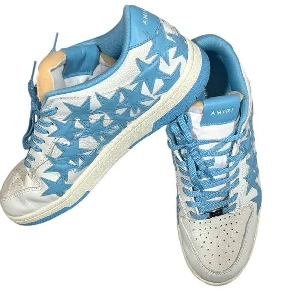 AMIRIBlue &amp; White Stars Low Sneakers