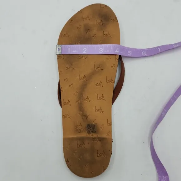 Anthropologie BEEK Seabird Leather Flip Flop In Tan/tan Size 40 EU, 10 US