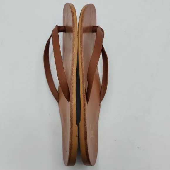 Anthropologie BEEK Seabird Leather Flip Flop In Tan/tan Size 40 EU, 10 US