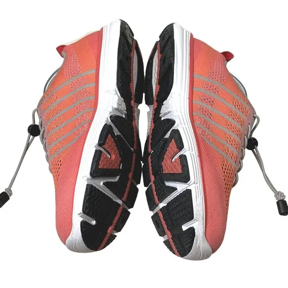 Apex Breeze Shoes Womens 8 W Coral Pink Pull Cord Diabetic Walking Sneaker A7200