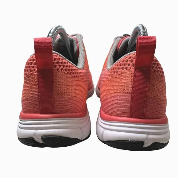 Apex Breeze Shoes Womens 8 W Coral Pink Pull Cord Diabetic Walking Sneaker A7200