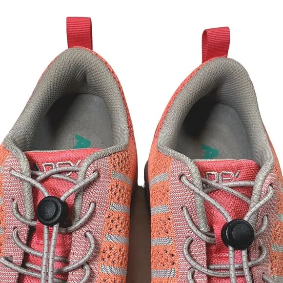 Apex Breeze Shoes Womens 8 W Coral Pink Pull Cord Diabetic Walking Sneaker A7200