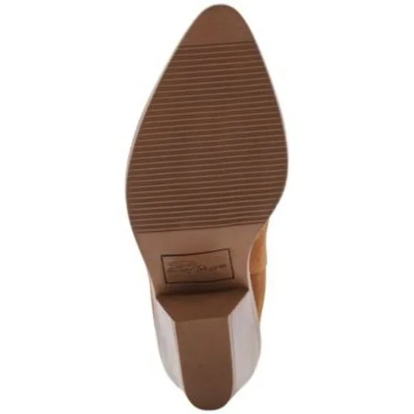 AQUA COLLEGE Womens Brown Nia Slip On Leather Heeled Mules Shoes 7.5 M