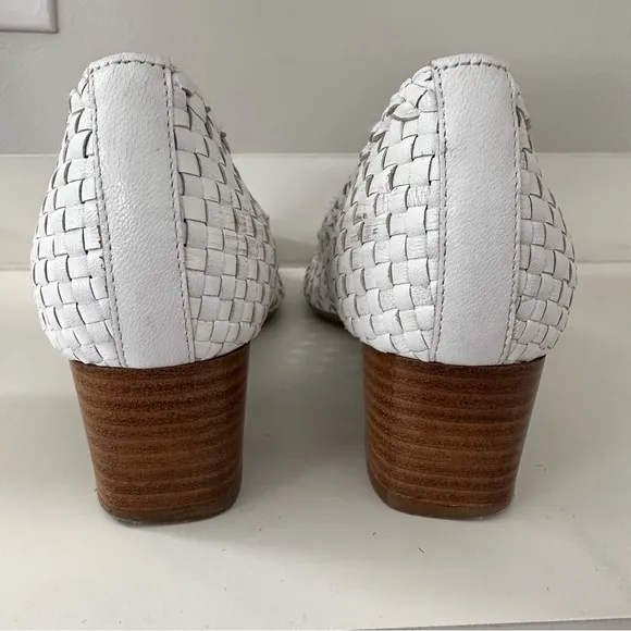 Aquatalia Heels White Woven Shoes Women’s Size 8 *MinorWear