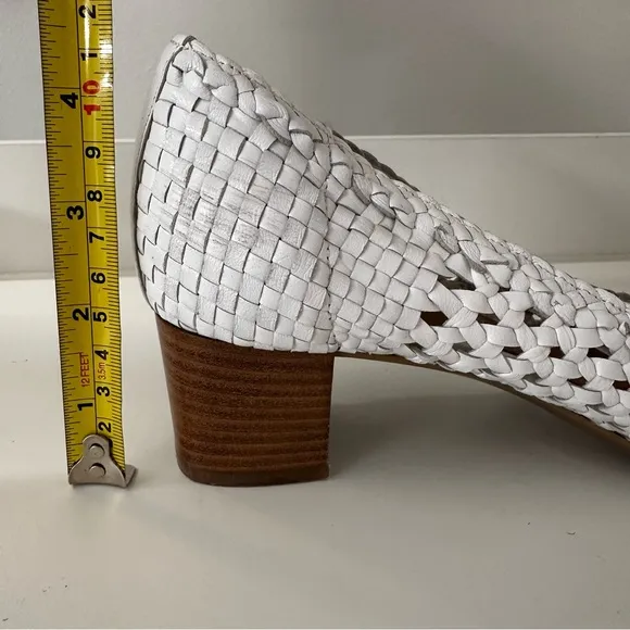 Aquatalia Heels White Woven Shoes Women’s Size 8 *MinorWear