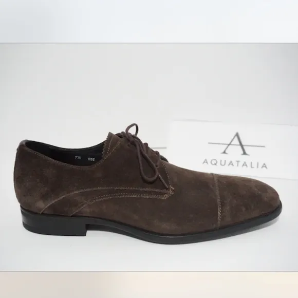 Aquatalia Mens Waterproof Oxford Dress Shoes Brown