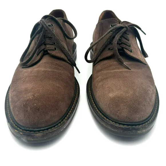 AQUATALIA Shoes Men's 10 Italy Roberto Suede Brown Lace Up Oxfords Weatherproof