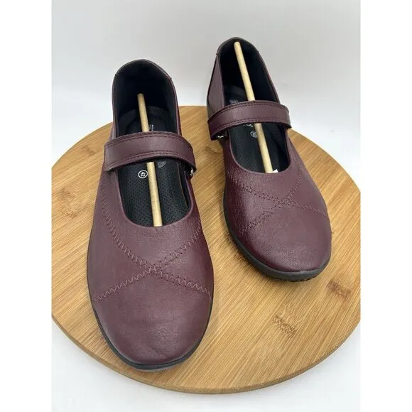 Arcopedico‎ L18 Mary Jane Flats Color Bordeaux Womens Size 42 EU/Us 10.5-11