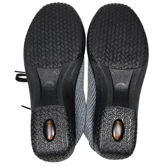 Arcopedico LS Nylon Knit Washable Lace Up Shoe in Titanium Gray, EU 39, US 8-8.5