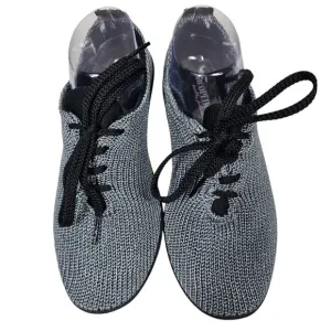 Arcopedico LS Nylon Knit Washable Lace Up Shoe in Titanium Gray, EU 39, US 8-8.5
