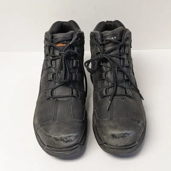 Ariat Contender H2O Steel Toe Work Boots, Black Leather, Men's 11 Wide