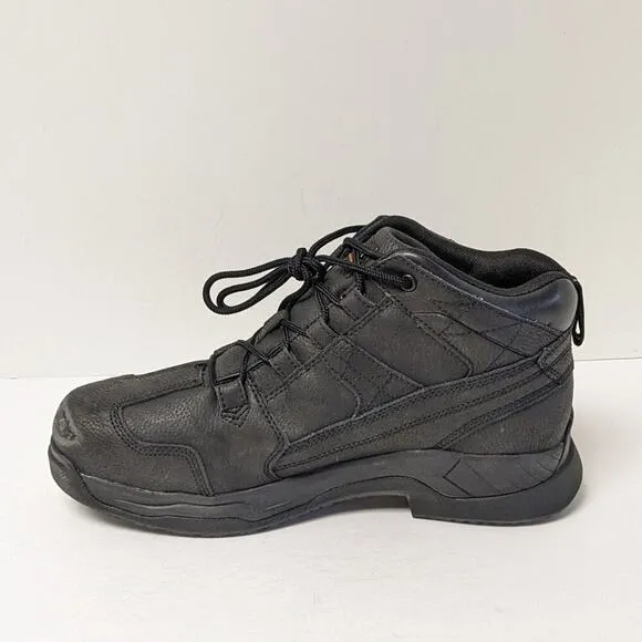 Ariat Contender H2O Steel Toe Work Boots, Black Leather, Men's 11 Wide