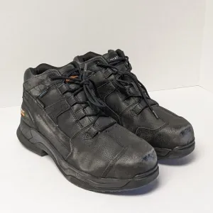 Ariat Contender H2O Steel Toe Work Boots, Black Leather, Men's 11 Wide