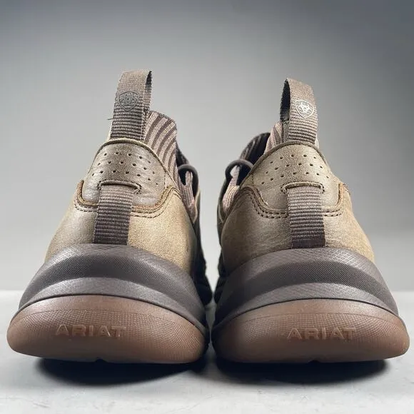 Ariat Country Mile Men’s 13 D Brown Leather Casual Hiking Work Shoes Sneaker EUC