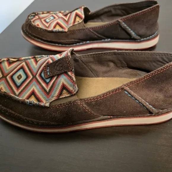 Ariat Leather Multicolor Slip-On Shoes Size 8B‎