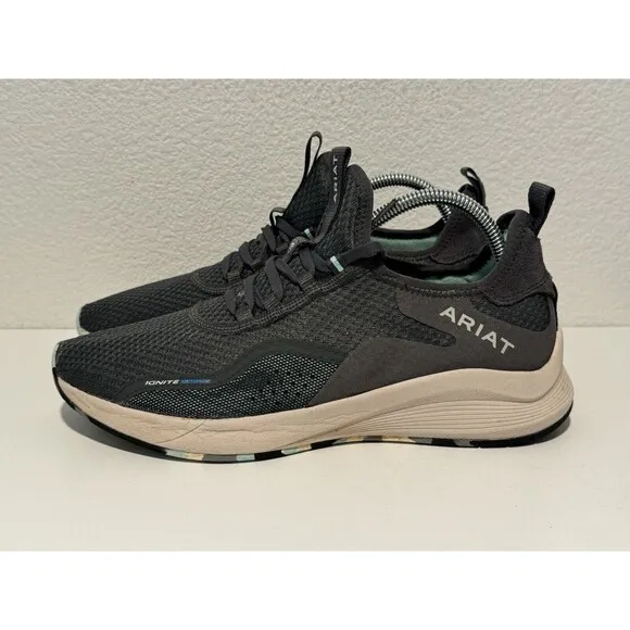 ARIAT Womens Ignite Waterproof Shoes Sz 9.5 Steel Blue Casual Sneakers 10042487