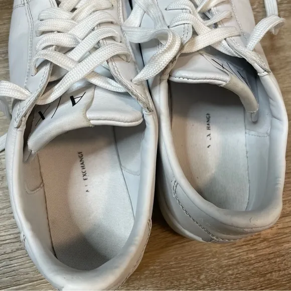 Armani Exchange Men's Lace-Up Low-Top Sneakers White Size 7 US
