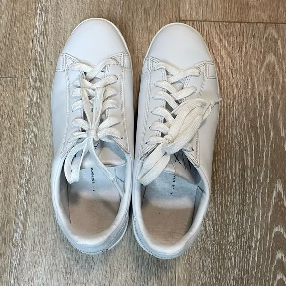 Armani Exchange Men's Lace-Up Low-Top Sneakers White Size 7 US