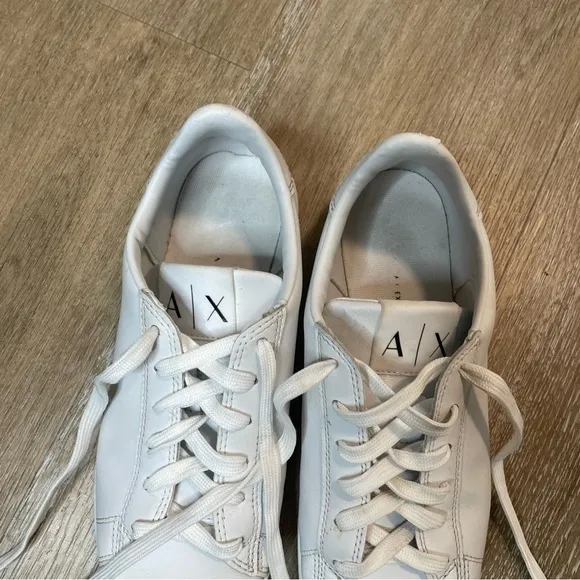 Armani Exchange Men's Lace-Up Low-Top Sneakers White Size 7 US