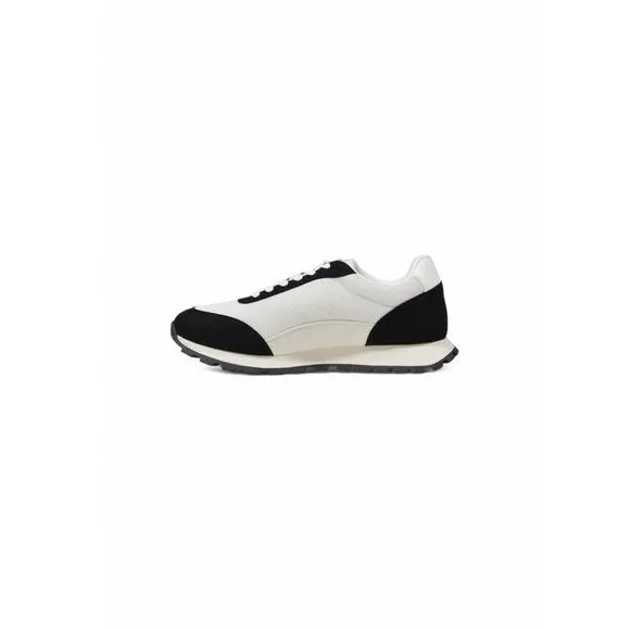 Armani Exchange Printed Lace-Up Sneakers with Rubber Sole Men Black