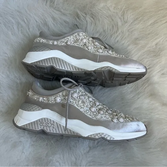 Ash Muse Bead Crystal Embroidered Sneaker