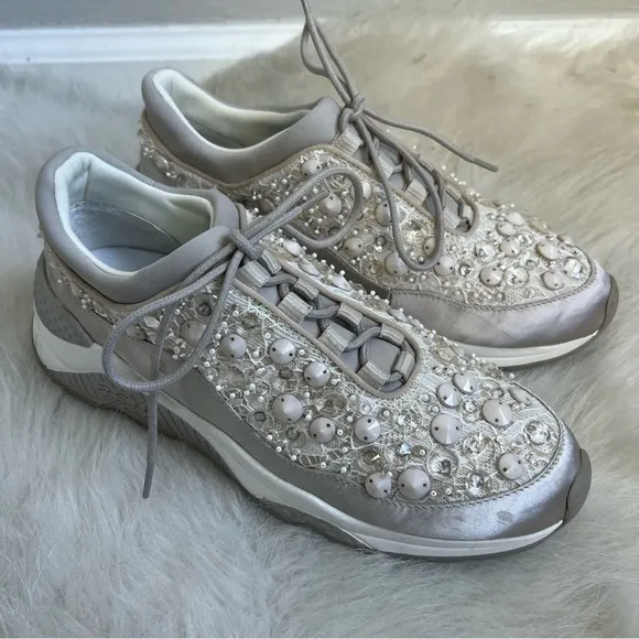 Ash Muse Bead Crystal Embroidered Sneaker
