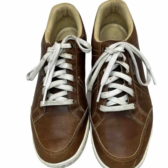 Ashworth Cardiff Mens Brown Leather Golf Shoes G54366 Size 8.5 US