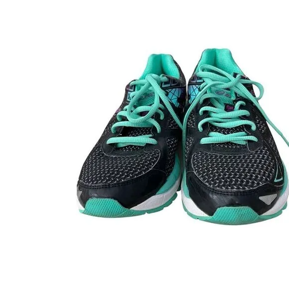 Asics GT-2000 3 Black Aqua Blue Running Walking Athletic Shoes Women's Size 10