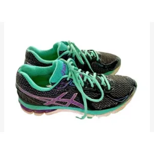 Asics GT-2000 3 Black Aqua Blue Running Walking Athletic Shoes Women's Size 10