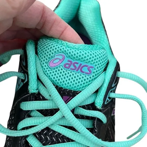Asics GT-2000 3 Black Aqua Blue Running Walking Athletic Shoes Women's Size 10